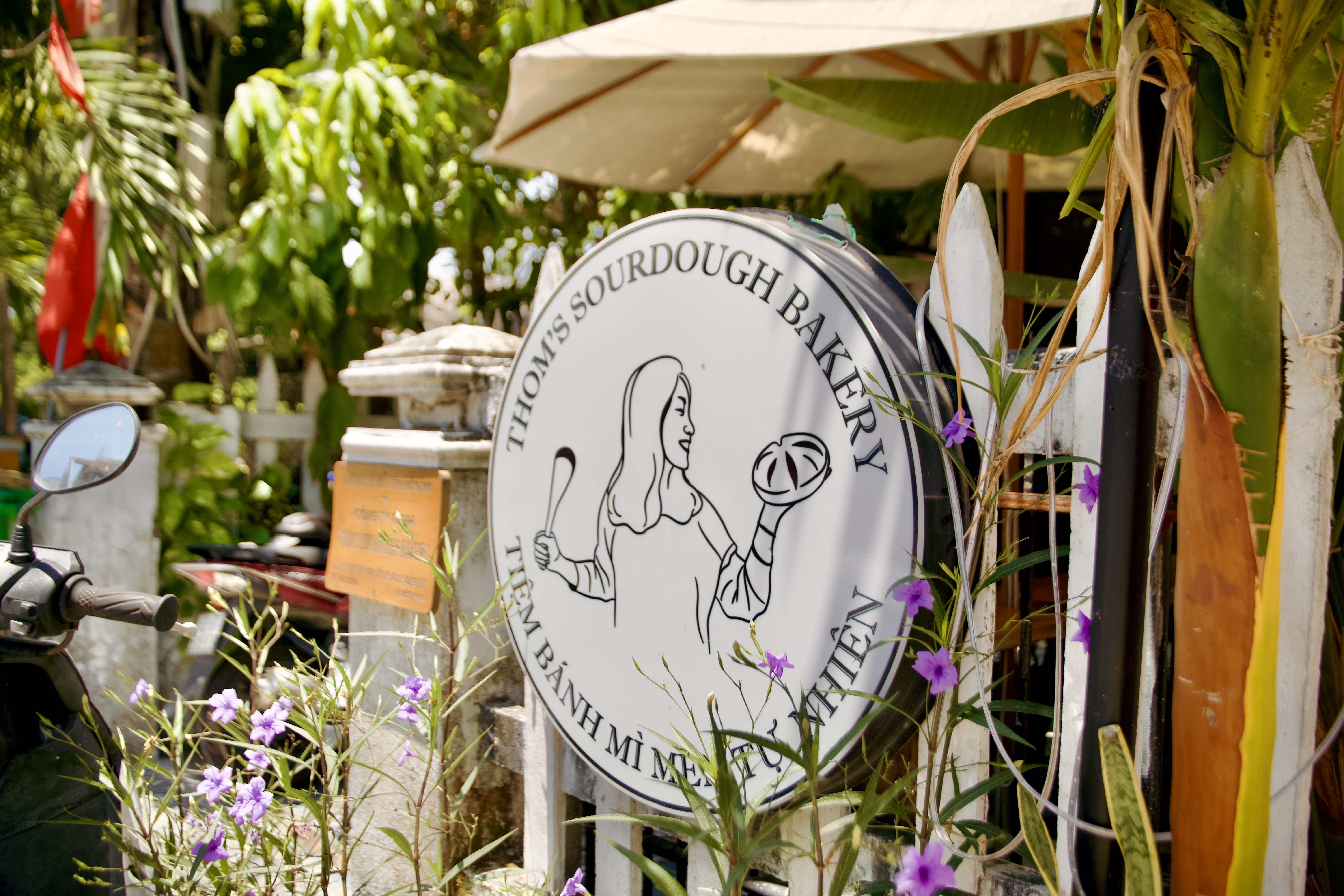 Thom making coffee in our An Bang branch